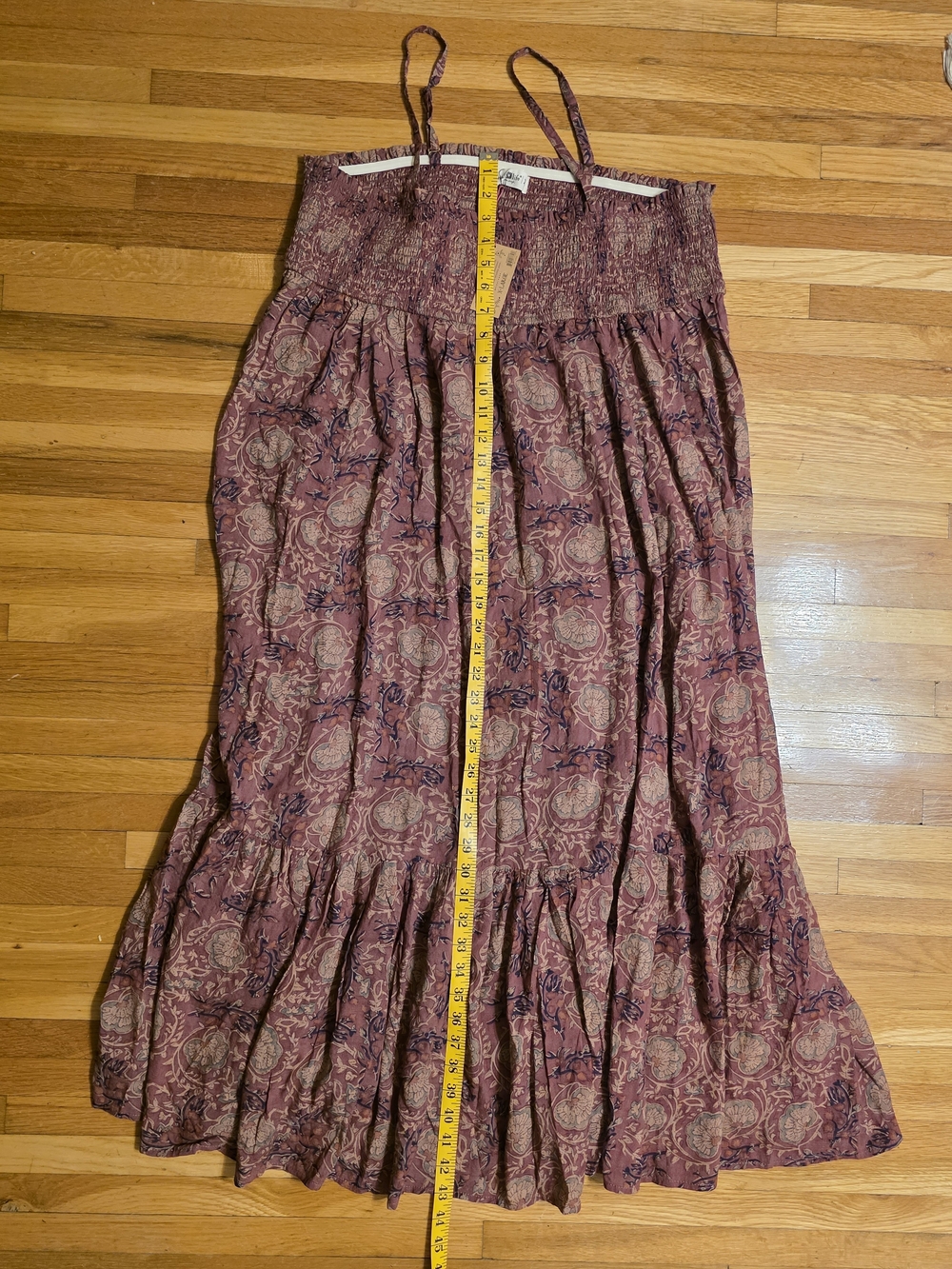 NATURAL LIFE New With Tags XL Convertible Mauve Floral Boho Maxi Skirt Dress - Picture 5 of 11